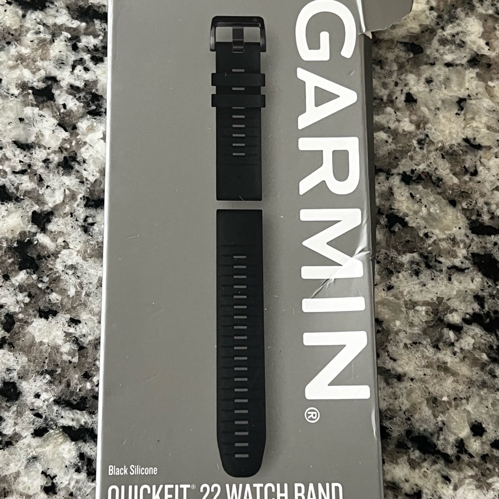 garmin Black Silicone QuickFit 22 Watch Band